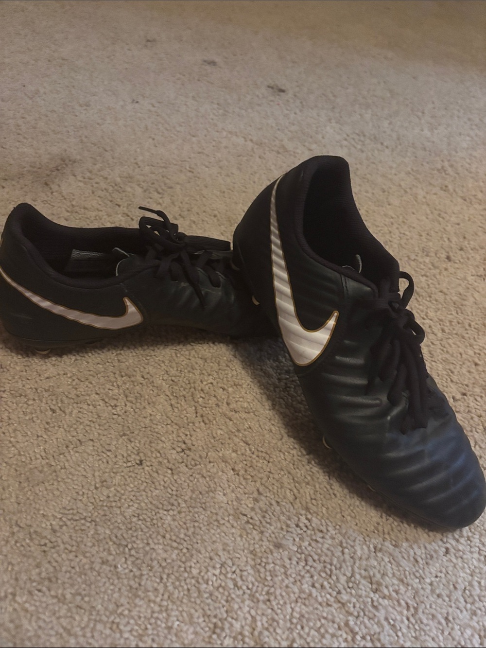 Nike Black and White Soccer Cleats